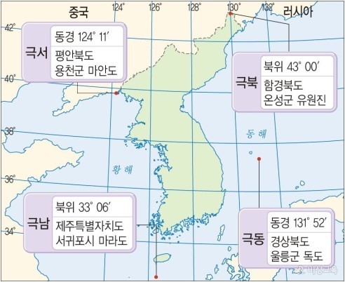 우리나라의 영토 끝 : 지식iN