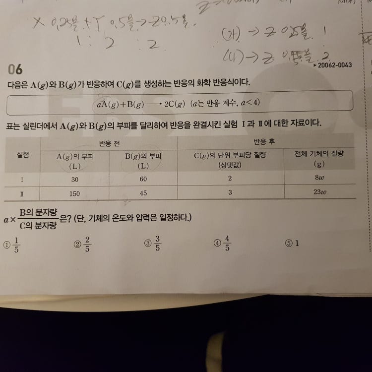 화학1 화학반응식 문제 풀이 부탁드립니다! : 지식In