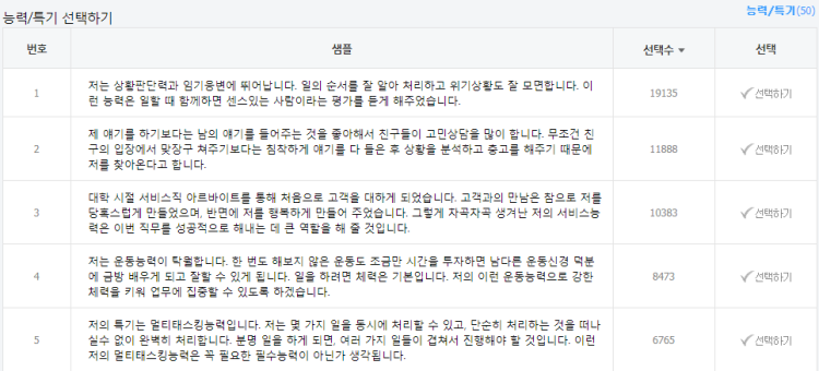 이력서 특기 추천 : 지식iN