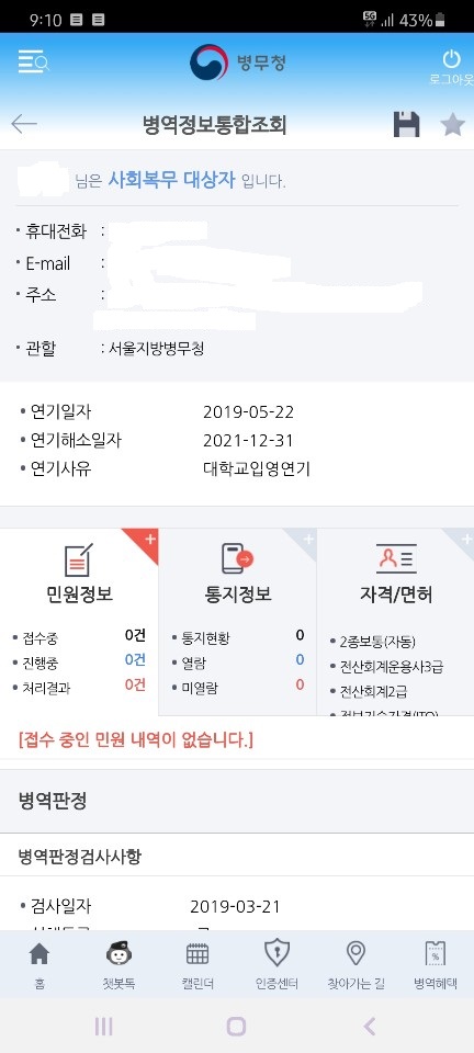현부심 정신과질환 공익 장기대기면제 현부심 정신과질환 공익 장기대기면제