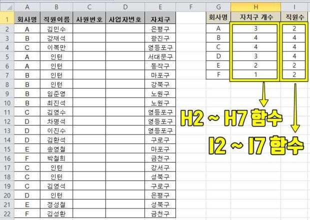 엑셀함수 문의 드립니다 지식in