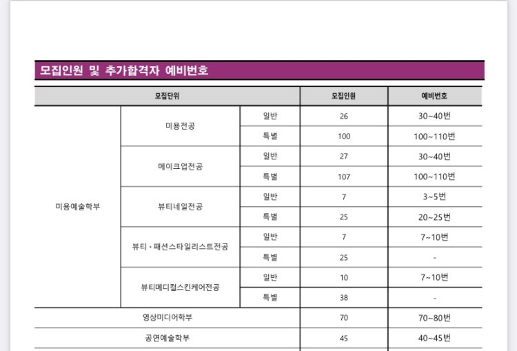 정화예대 예비 : 지식In