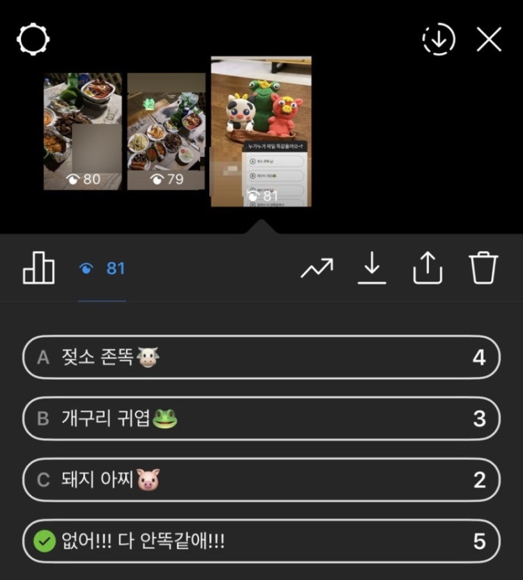 인스타 스토리 투표 : 지식In