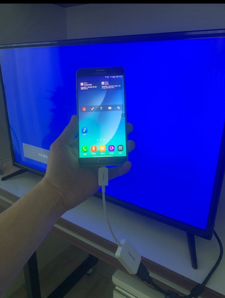 삼성mhl hdmi 젠더 갤럭시 노트5 tv 연결 지식iN