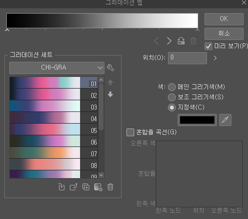 클립스튜디오 그라데이션맵 : 지식In