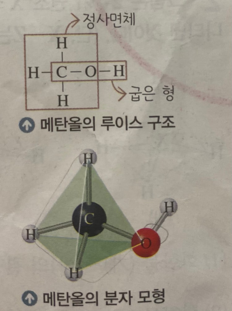 메탄올 분자 구조 : 지식iN