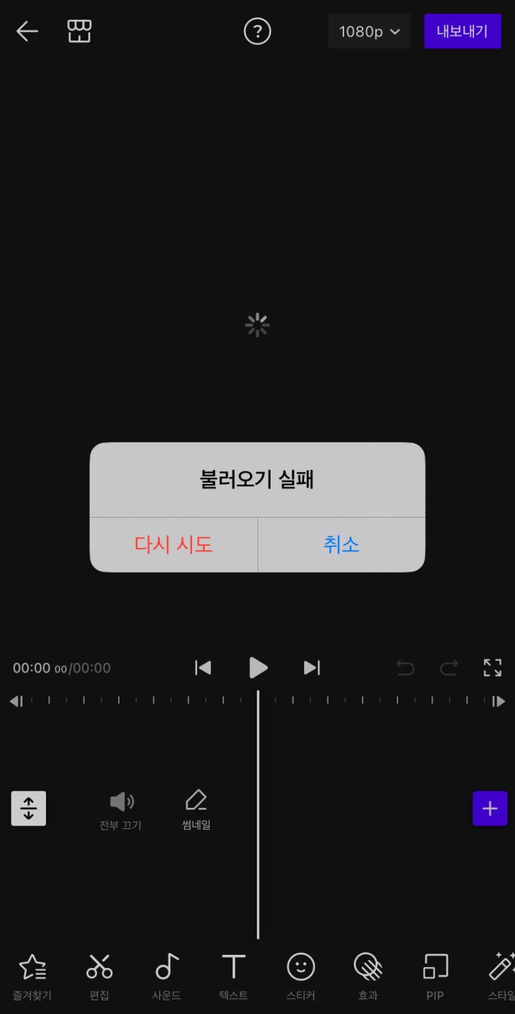 비타 vita 불러오기 실패 오류 지식iN