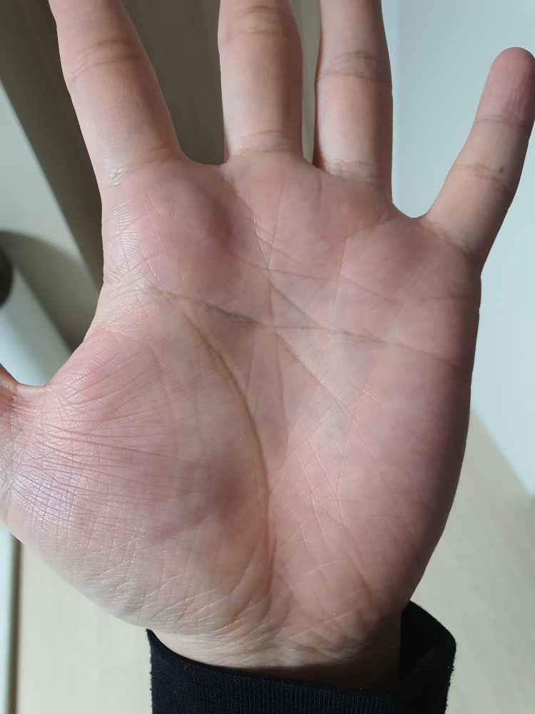 남자 일자손금 봐주세요~ : 지식In