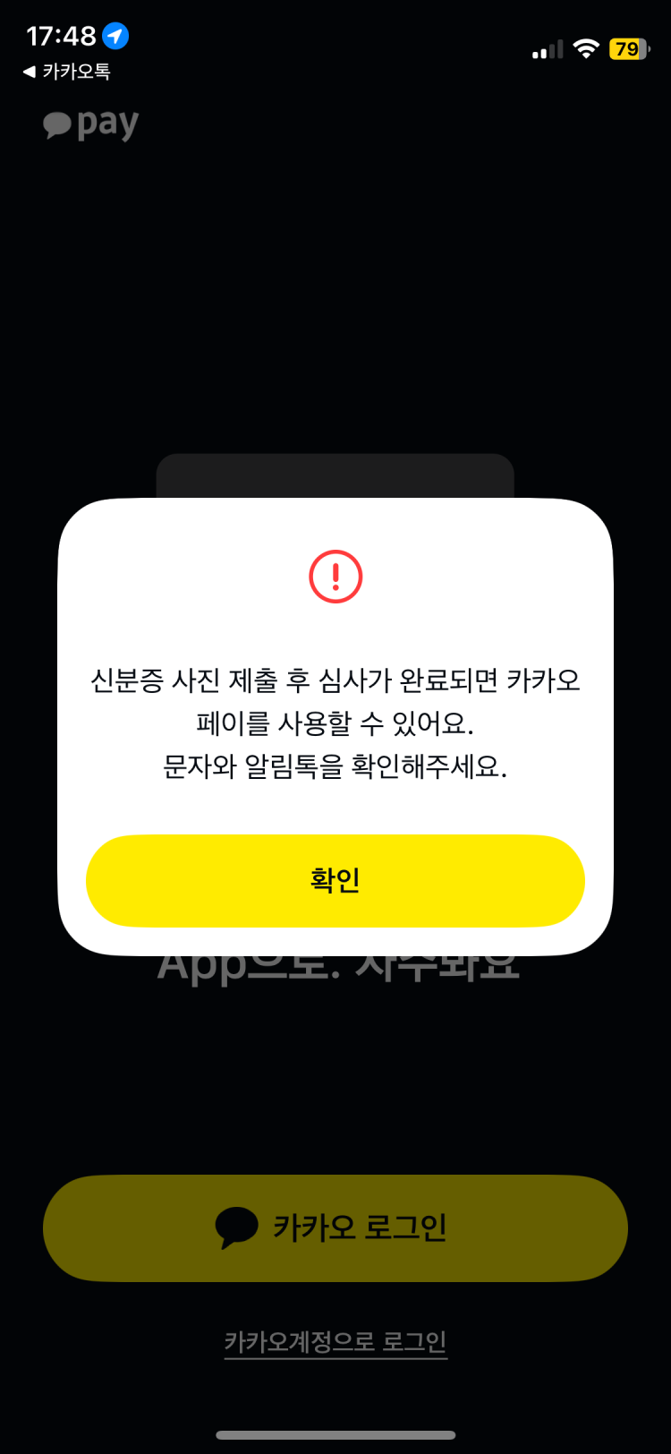 카카오페이 안됨 : 지식In