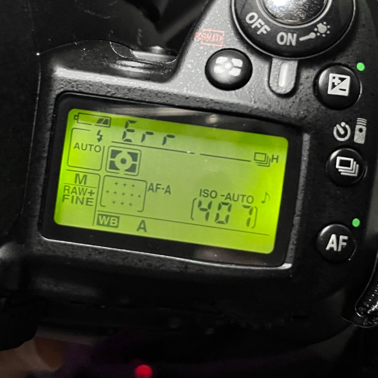 니콘 d90 err 에러 셔터박스 고장 지식iN