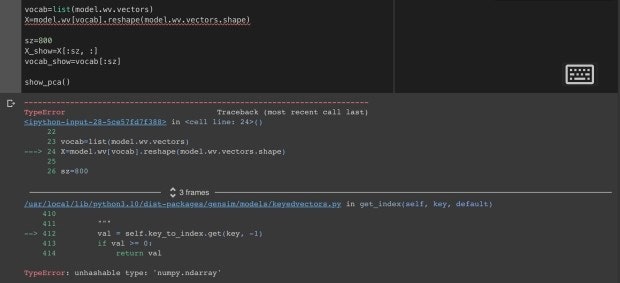 unhashable type: 'numpy.ndarray'에러가 왜 나는지 모르겠습니다. : 네이버 지식iN