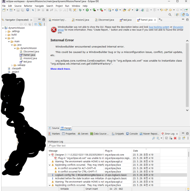  windowbuilder design error in
