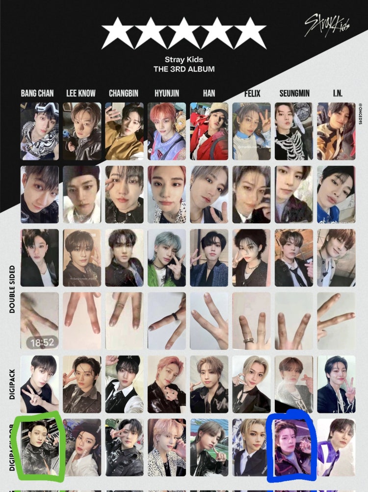 스키즈 특 앨범 포카 리스트 : 지식iN