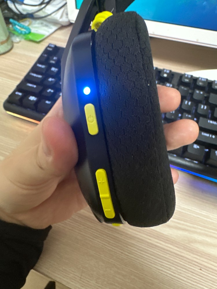 G 435 헤드셋 파란 불빛 : 지식iN