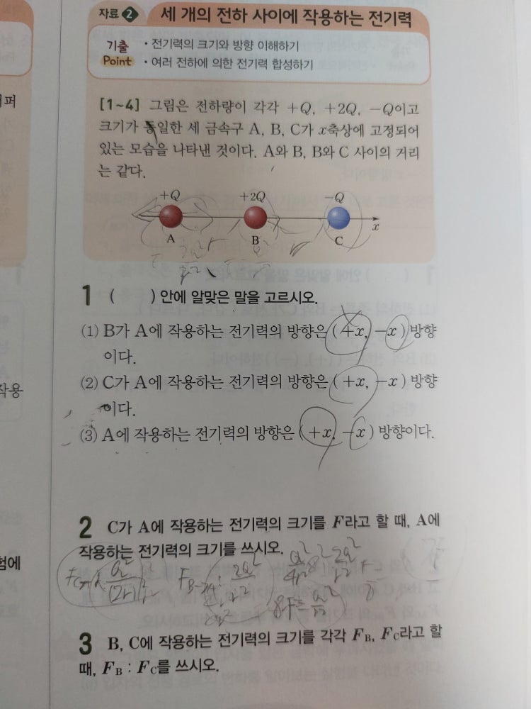물리 1 전하 사이에 작용하는 전기력 : 지식iN