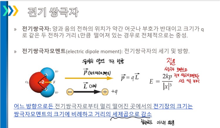 전기 쌍극자 모멘트 : 지식iN