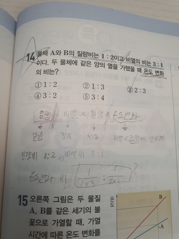 중2 비열 계산문제 : 지식iN