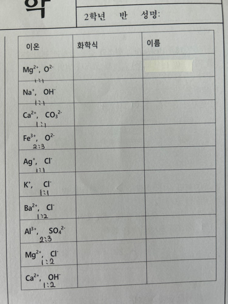 화학식 이온식 : 지식iN