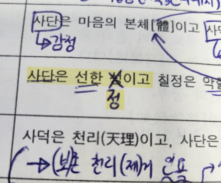 성과 정의 차이 사덕과 사단의 차이 : 지식iN