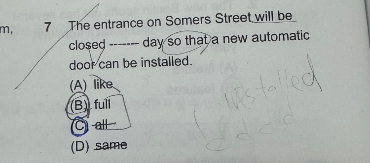 토익 읽기문제 왜 full은 안되나요?