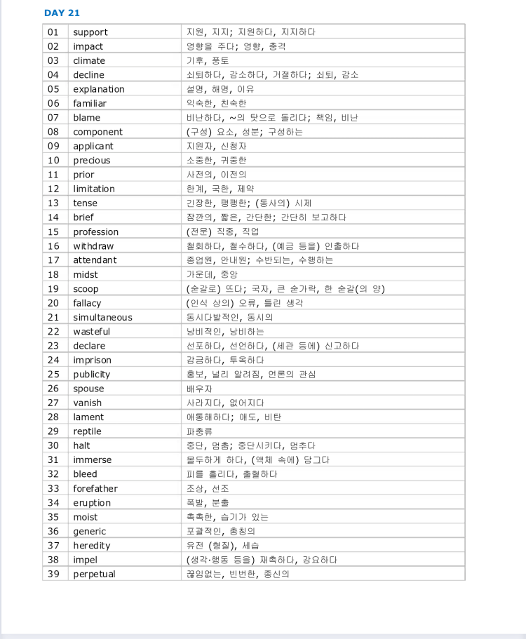 해커스 보카 수능완성 1800 21,22,23강