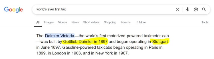 세계 최초의 택시