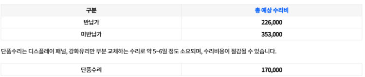 갤럭시 S21 액정 나갔는데 수리비 얼마정도 나올까요? 자고 일어나니까 이러네요.. 계속 깜빡깜빡 거리면서 주황빛이 도는데 수리비가 대략
