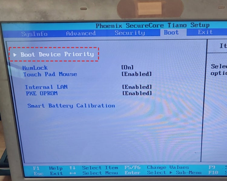 2011년 삼성노트북Rv520제품을 윈도우 10 설치 삼성 노트북 재부팅을 USB로 부팅 하는걸로