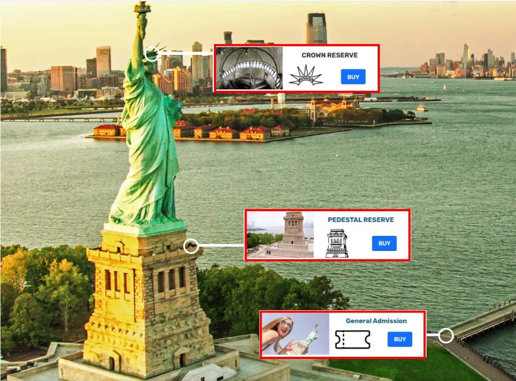 미국 자유의여신상 관람 뉴욕일반입장권,페데스탈입장권